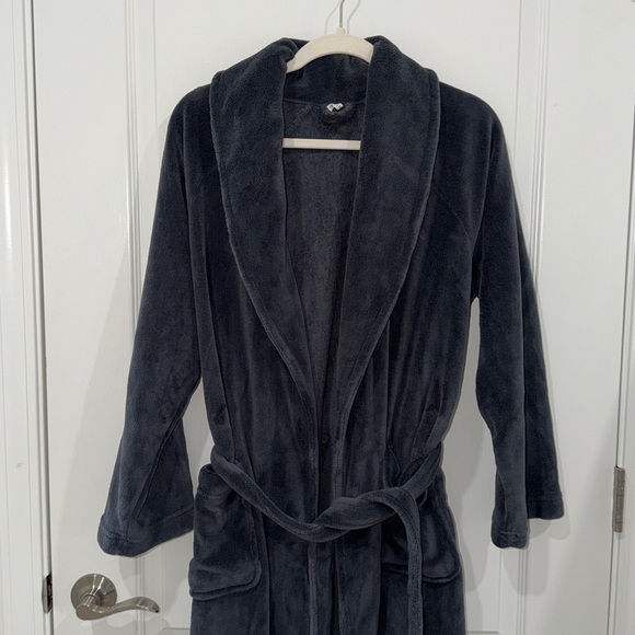 Pottery Barn Other - Pottery Barn Terry cloth navy blue/gray woman’s size small bathrobe